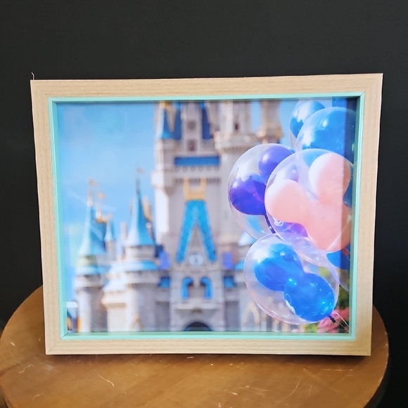 WDW Photo Print Framed Castle and Balloons Art Print By Brit@WDW - Picture 1 of 4
